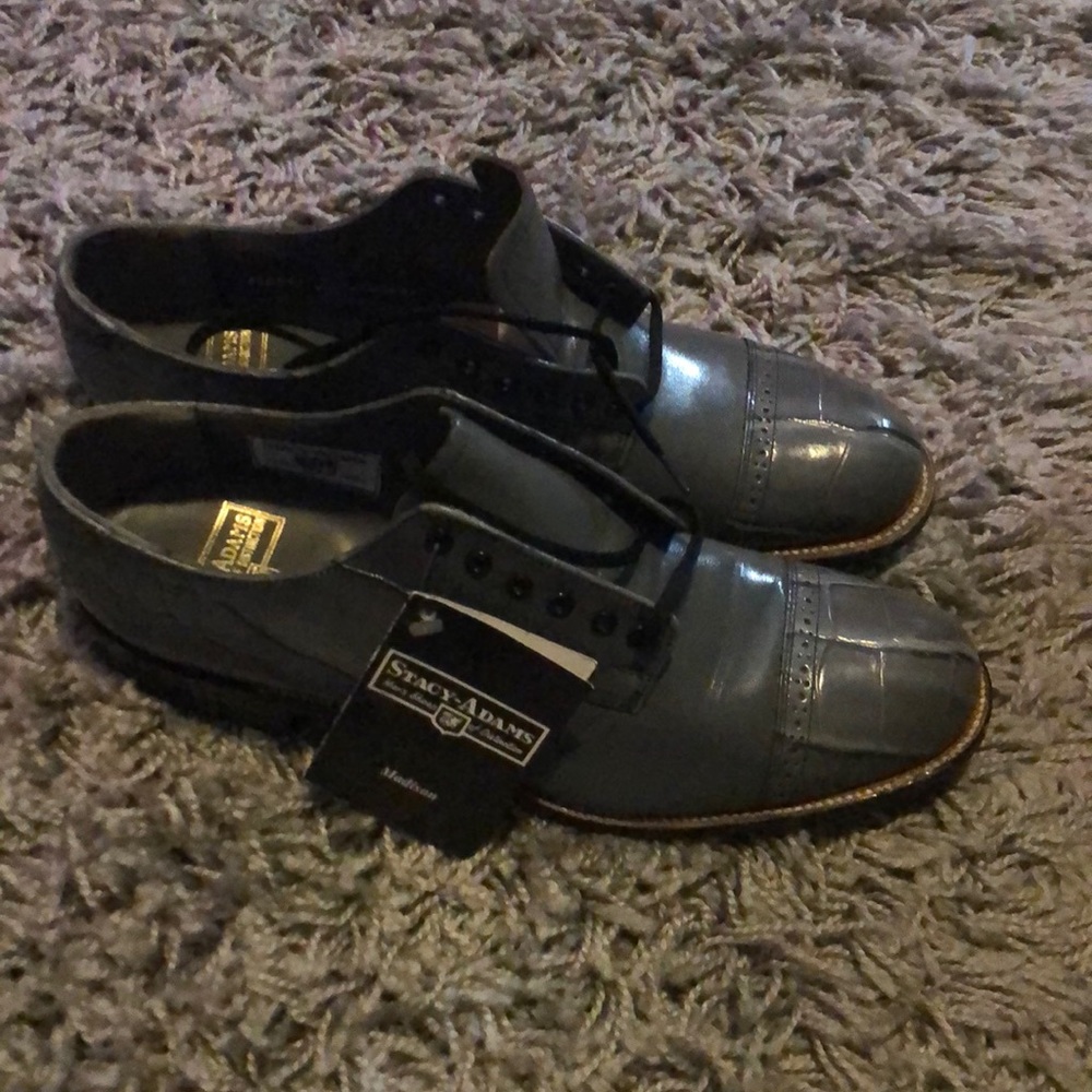 Men gray dress shoes brand new by Stacy Adams